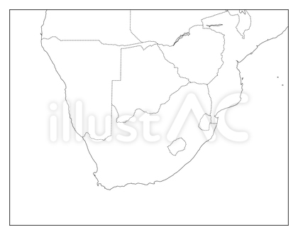 南アフリカ白地図