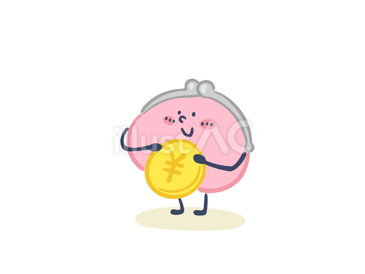 がまぐち（お金） お金,がまぐち,コインのイラスト素材