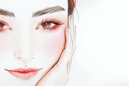 美しい女性 美しい女性 美しい,女性,顔のイラスト素材