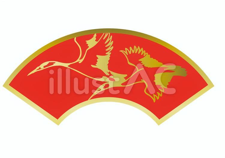 正月飾り・扇型C 正月,扇型,扇形のイラスト素材