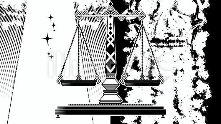 天秤、秤、法律、正義、犯罪、シルエット 天秤,秤,犯罪のイラスト素材