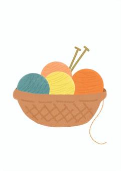 毛糸 毛糸,編み物,編み棒,手描き,挿し絵,ニット,手芸のイラスト素材