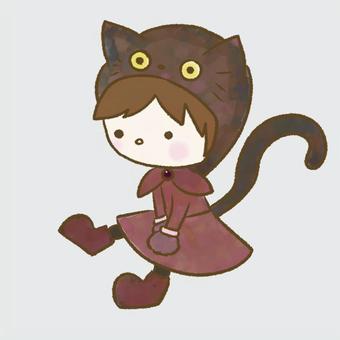 ねこの着ぐるみ（ブラウン）