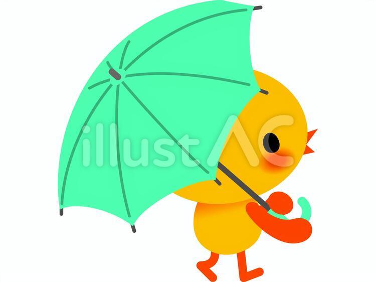 ひよこと傘4 ひよこ,ヒヨコ,鳥のイラスト素材