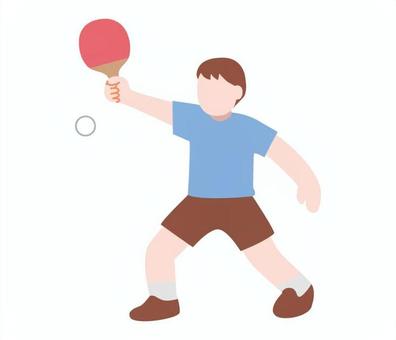 卓球をする男性 卓球,卓球部,スポーツ,運動,人物,卓球選手,男性,体育,ユニフォーム,部活のイラスト素材