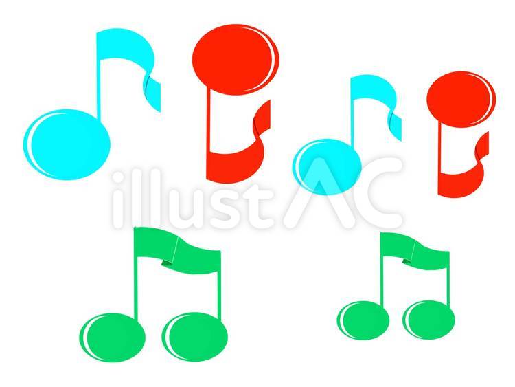 音符 ♪,音符,おんぷのイラスト素材