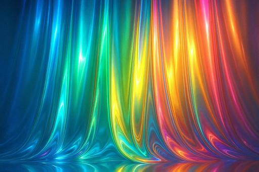 虹カーテン背景＆テクスチャー画像