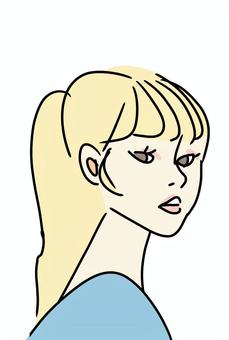 女の子 女の子,かわいい,夢,ひみつ,ポニーテールのイラスト素材