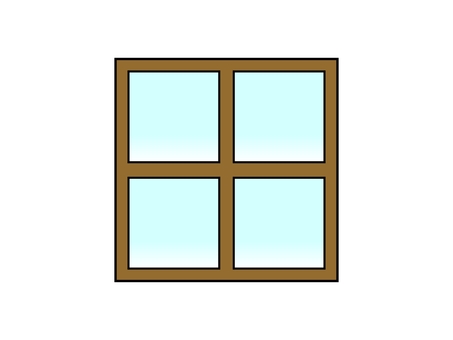 窓 窓,窓ガラス,アイコン,木枠,シンプル,建具のイラスト素材