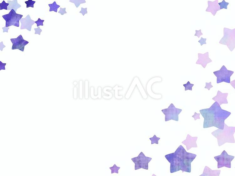 星模様の背景［紫］ 星,水彩風,フレームのイラスト素材
