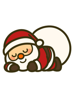 クリスマスサンタクロース　おやすみ サンタクロース,サンタ,おやすみ,プレゼント,クリスマス,１２月,冬,クリスマスイラスト,イベント,手書きのイラスト素材