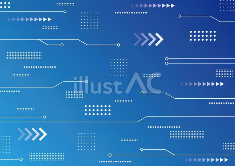 かっこいいテクノロジーのイメージ背景 デジタル,テクノロジー,ドットのイラスト素材
