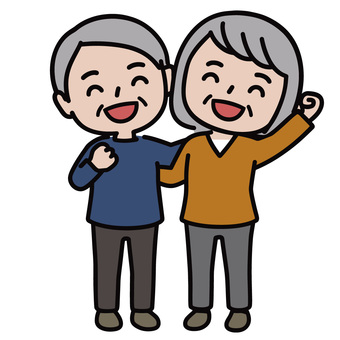 仲の良い二人 仲良し,共有,意気投合,共感,仲間,協力,歓迎,おばあさん,女,普段着のイラスト素材