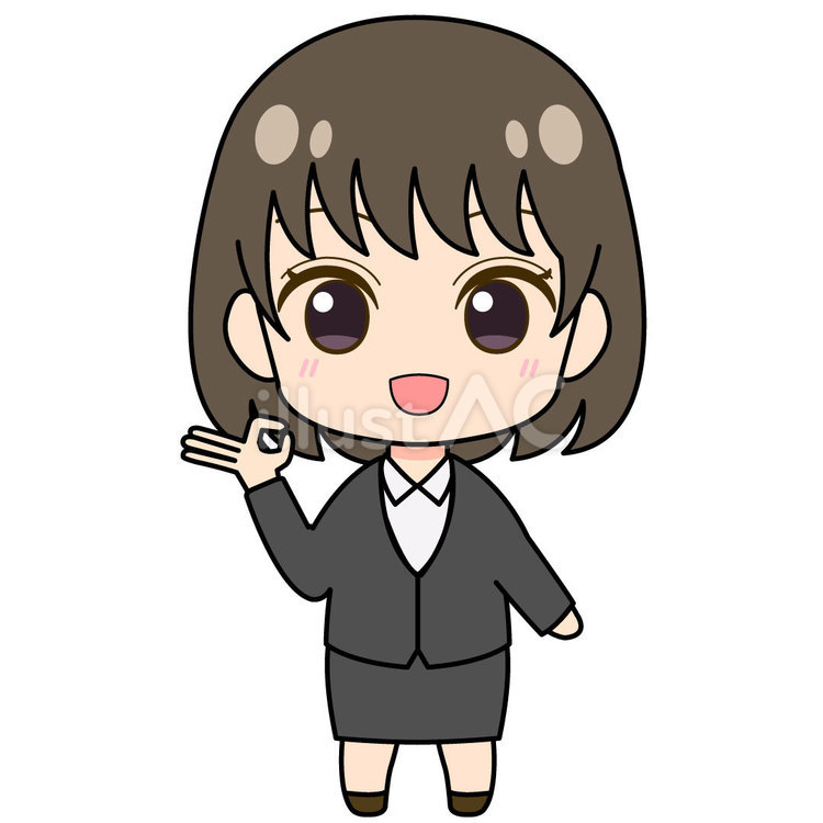 OKポーズをするスーツを着た女性 女性,かわいい,スーツのイラスト素材