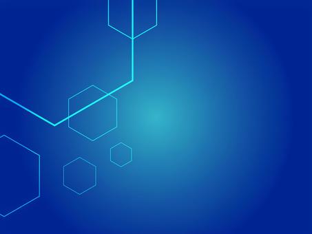 六角形グラデのテクノロジー背景 青 背景,テクノロジー,ビジネス,青,水色,グラデーション,六角形,未来,デジタル,サイバーのイラスト素材