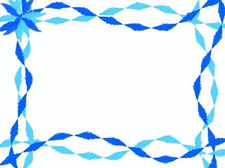 Blue and light blue flower decoration ribbon frame, , JPG, PNG and AI