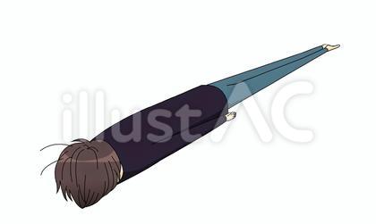 倒れてる男性
