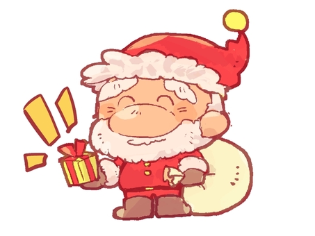 Santa giving a gift, christmas, santa claus, present, JPG and PNG