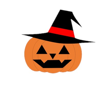 Illustration, halloween, pumpkin, witch's hat, 