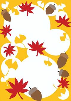 秋天框架1 A4, JPG 秋天框架1 A4, 社内報, 11月, 時令的, JPG