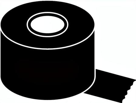 ガムテープのアイコン ガムテープ,貼る,梱包,梱包材,アイコン,マーク,モノクロ,シンボル,シンプル,ピクトグラムのイラスト素材