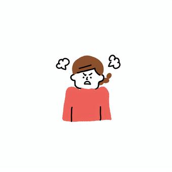 angry woman, get angry, female, simple, JPG, PNG and AI