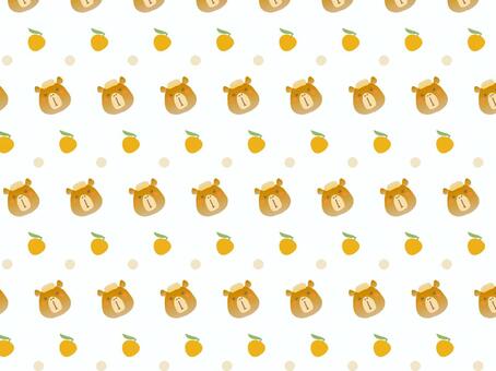 カピバラと柚子のかわいいドット背景素材 冬至,12月,冬,カピバラ,柚子,ゆず,柚子湯,かわいい,背景,背景素材のイラスト素材