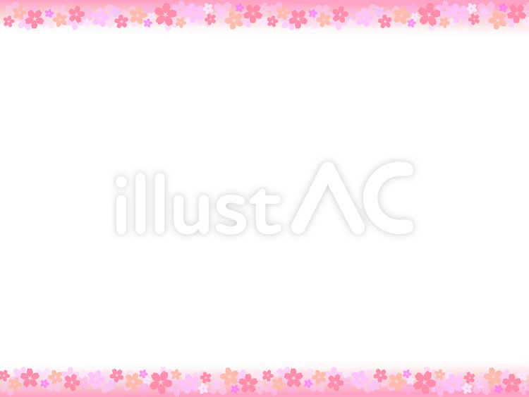 桜罫 春色,桜の花,罫のイラスト素材