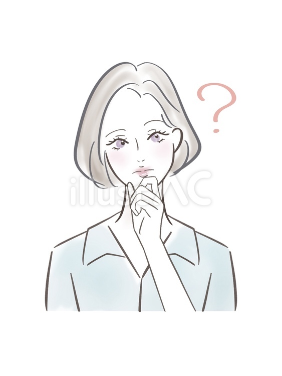 疑問を持っている女性 女性,人物,清楚のイラスト素材