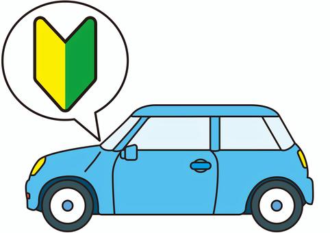 初心者マーク 初心者マーク 車,自動車,運転,初心者マーク,交通,若葉マーク,交通安全,初心者,マーク,若葉のイラスト素材