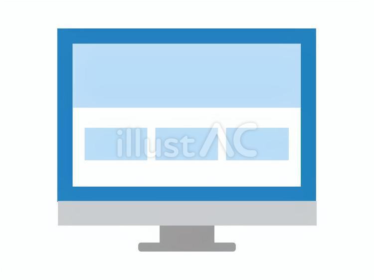 ホームページ・デスクトップPCのイメージ ホームページ,ウェブサイト,パソコンのイラスト素材
