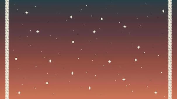 星空背景 16:9 星,星空,夜空,レース,キラキラ,グラデーション,ファンタジー,レトロ,ライン,背景のイラスト素材