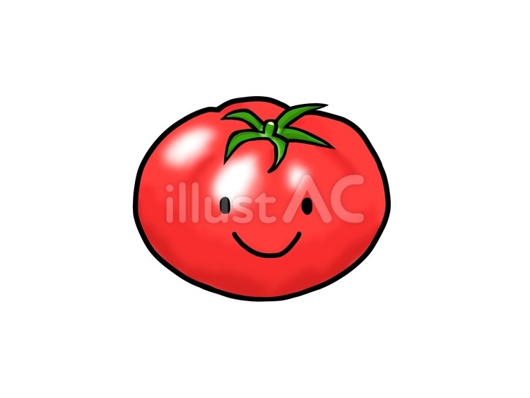 トマト　顔あり トマト,野菜,夏野菜のイラスト素材