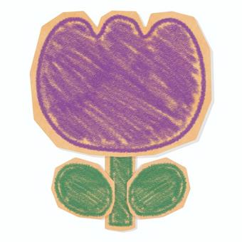 ダンボールに描いたクレヨンのチューリップ, JPG 및 PNG ダンボールに描いたクレヨンのチューリップ, 튤립, 골판지, 크레용, JPG 및 PNG