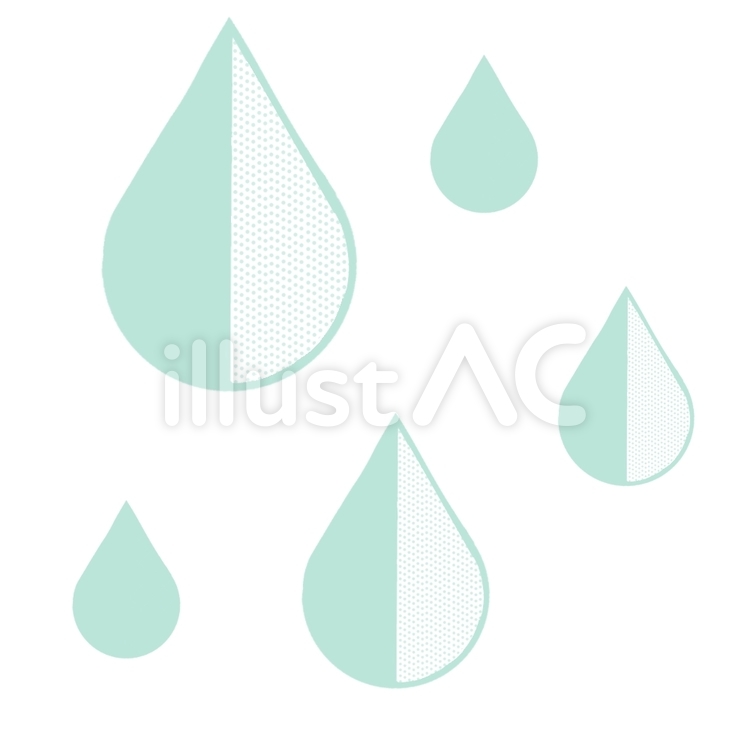 raindrop mint 雨粒,雫,ミントカラーのイラスト素材