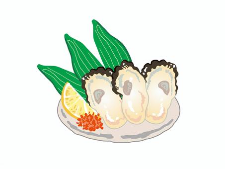 生牡蠣の盛り合わせ カキ,かき,牡蠣,貝,盛り合わせ,冬,食材,海,生き物,シズル感のイラスト素材