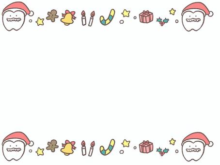 歯とクリスマスのモチーフと歯 歯とクリスマスのモチーフと歯 歯,歯科,ゆるい,手書き,かわいい,クリスマス,季節,冬,イベント,ベルのイラスト素材