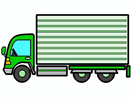 トラックのアイコン『緑』 トラック,車両,移動,輸送,運搬,貨物,配達,走行,モチーフ,カラーのイラスト素材