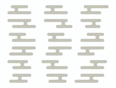 Illustration, japanese style, cloud, silver, 