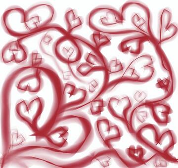 赤いハートの模様　かわいい背景 背景,ハート,赤,かわいい,バレンタイン,手描き風,メッセージカード,壁紙,背景素材,素材のイラスト素材