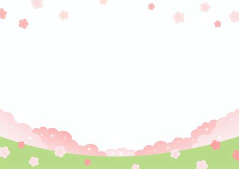 満開の桜の背景、春の桜イラスト 桜,春,さくら,桜の花,花びら,花,背景,フレーム,卒業式,入学式のイラスト素材