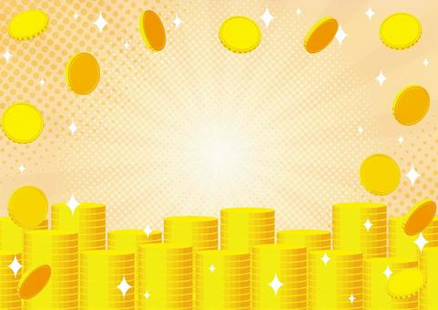 Glittering coin background material, , JPG and AI