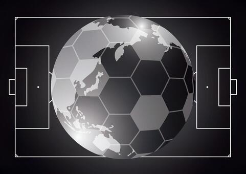 かっこいい世界のサッカーのイメージ背景 スポーツ,サッカー,ボール,世界,地図,コート,スタイリッシュ,背景のイラスト素材