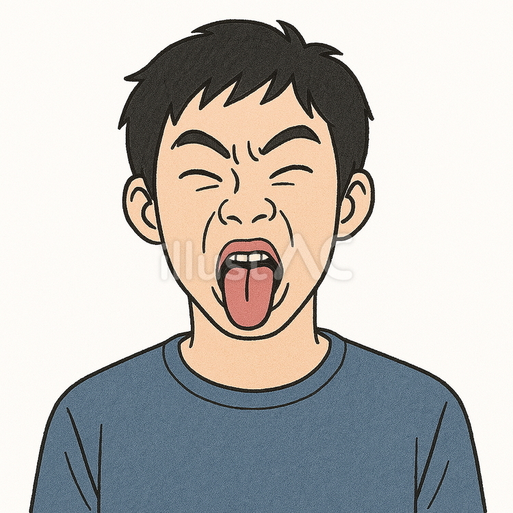 変顔 変顔,変だ,顔のイラスト素材