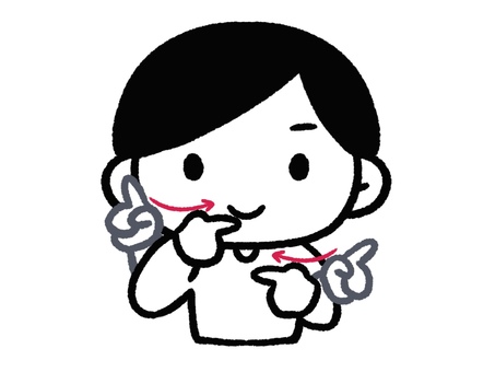 手話　1月1日　正月　元日 手話,手,ハンドサイン,難聴,聾者,ろう者,聴覚障害,聾,表現,シンプルのイラスト素材