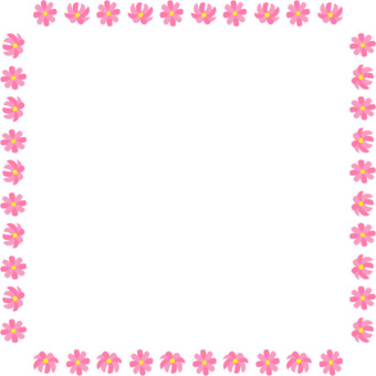 Autumn cherry blossom square frame 02, Autumn cherry blossom square frame 02, tiba wit cherry, cosmos, pigura,