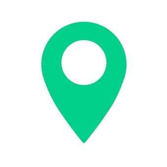 ピンポイント　アイコン　緑 ピンポイント,緑,マップピン,地図,所在地,現在地,マーク,シンプル,素材,単品のイラスト素材
