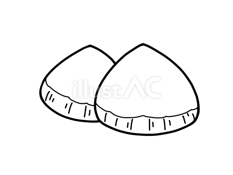 くり　ぬり絵 くり,食べ物,秋のイラスト素材