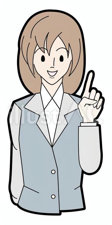 指差しの女性 女性,スーツ,仕事のイラスト素材
