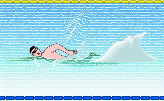 Illustration, swimming, swim, crawl, 